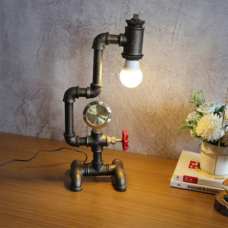 Steampunk Water Pipe Desk Lamp