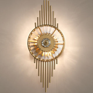 Luna Glass Armed Crystal Wall Lamp