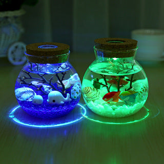 Luminous Aquatic Environments Bottle Lamp