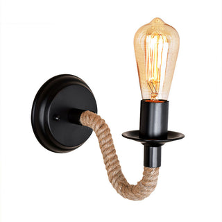 Retro Creative Wrought Iron Twine Wall Lamp