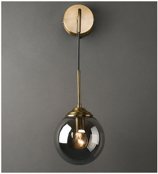 Shaded Glass Orb Wall Lamp