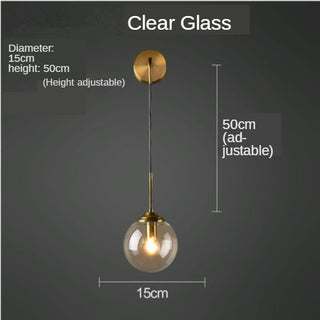 Shaded Glass Orb Wall Lamp