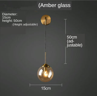 Shaded Glass Orb Wall Lamp