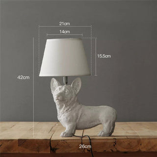 Retro Dog Bedroom Bedside Table Lamp