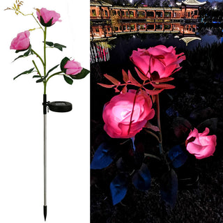 Resin Craft Lotus Tulips LED Solar Light For Garden & Lawn