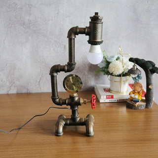 Steampunk Water Pipe Desk Lamp