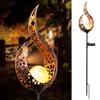 Outdoor Waterproof LED Solar Flame Light With Flame Effect Lamp