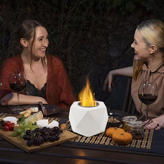 Mini Fire Pit Portable Concrete Tabletop Fireplace