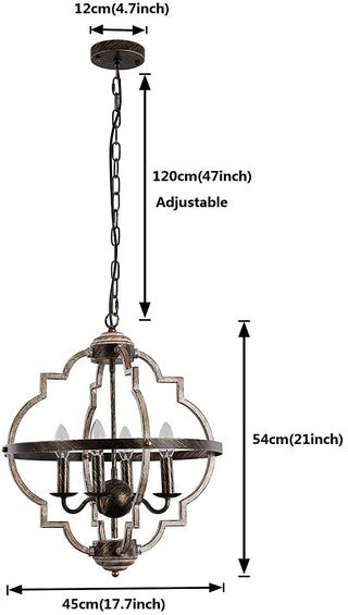 Rural Retro Industrial Style Antique Wood Chandelier