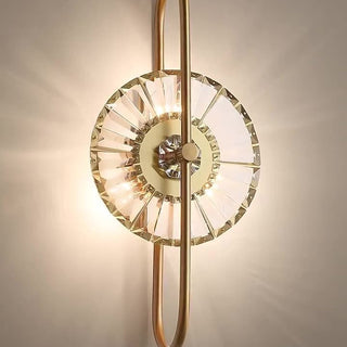 Luna Glass Armed Crystal Wall Lamp