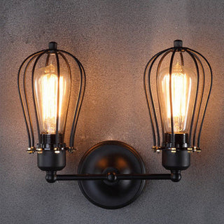 Steampunk Caged Light Wall Lamp