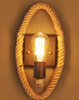 Wrapped Hemp Rope Wild West Wall Lamp