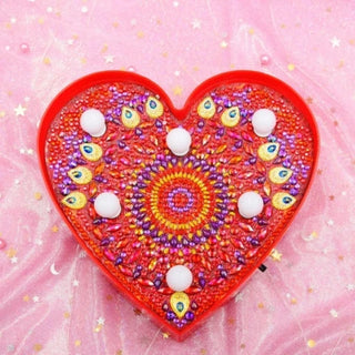 Mandala Heart | LED Light | DIY Diamond Painting