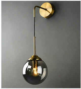 Shaded Glass Orb Wall Lamp