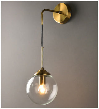 Shaded Glass Orb Wall Lamp