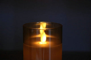 USB Rechargeable LED Flameless Pillar Candle set