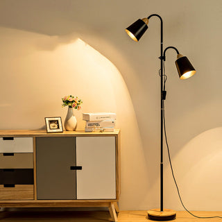 Nordic wooden floor lamp