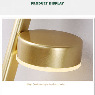 Quad lit Rotating Gold Wall Lamp