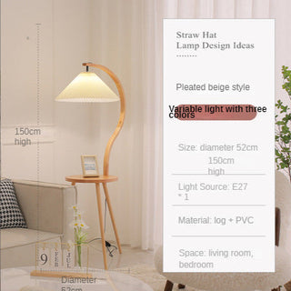 Living Room Tea Table Storage Floor Lamp