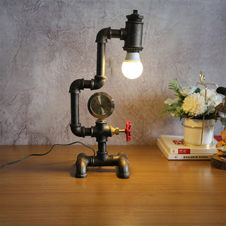 Steampunk Water Pipe Desk Lamp